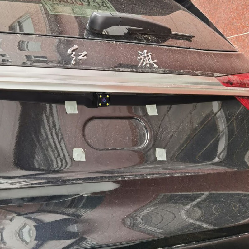 高清夜视倒车摄像头摄影可视倒车影像雷达一体机12V简易安装车载显示器盲区全景监控后置CCD防水通用型 10）4.3英寸折叠+摄像头+安装不求人