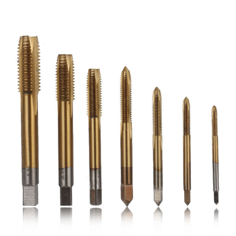 佰森奇 螺旋丝攻镀钛机用丝锥 加硬直槽m4手用丝锥板牙丝锥钻头 m3
