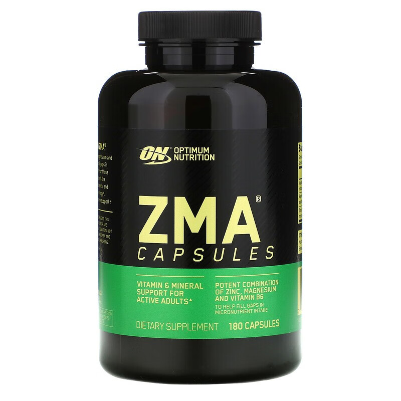 OptimumNutrition ZMA锌镁维生素B6补充剂 180粒 肌肉修复有助于睡眠