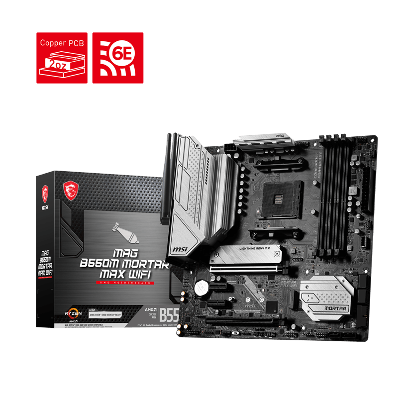 微星(msi) b550 迫击炮 电竞游戏 台式机 主板 b550m mortar 迫击炮