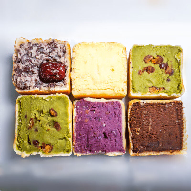 虎钢馋健康粗粮糕点虎皮饽饽手工木糖醇仙豆糕 抹茶味