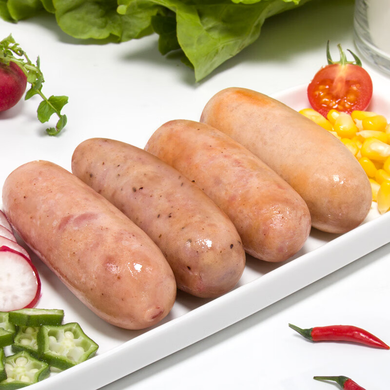 雄丰混合装原味黑椒脆骨鸡肉烤肠肉肠地道肠台湾风味香肠 2包2斤