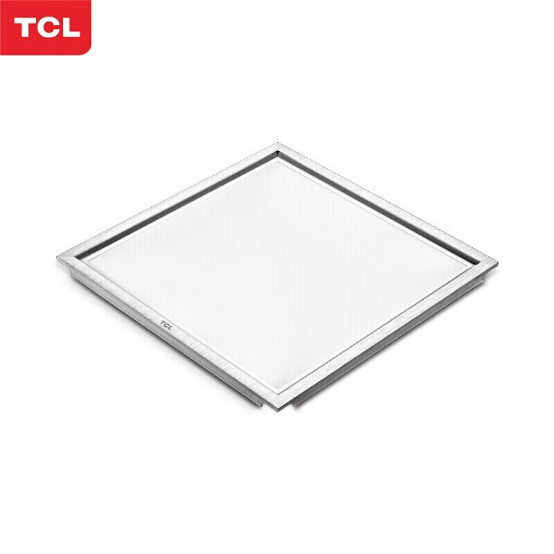 TCL照明厨卫灯led平板灯集成吊顶天花板铝扣面板厨房卫生间嵌入式 【普通款】银色正方-18瓦正白光30*30cm