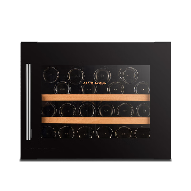 格蘭法西恩（GRANS FASSIAN）嵌入式紅酒柜葡萄酒白酒茶葉恒溫柜冷藏柜壓縮機(jī)家用客廳餐廳辦公室風(fēng)冷無(wú)霜櫥柜壁柜 【28瓶】風(fēng)冷嵌入式JCF-66， 66L