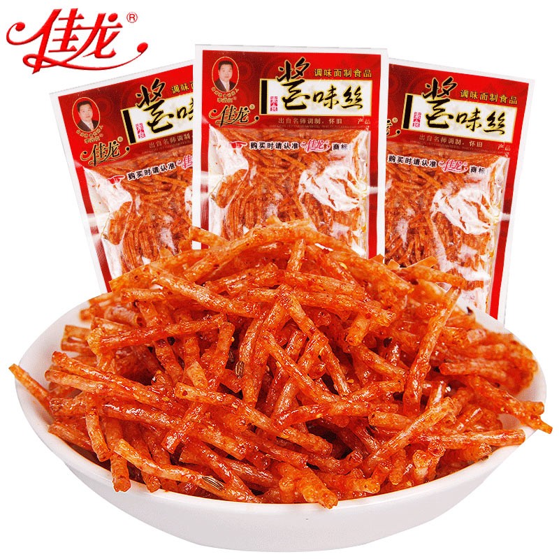 佳龙酱味丝校园5毛钱辣条大礼包儿时怀旧小面筋辣棒解馋零食小吃 酱味