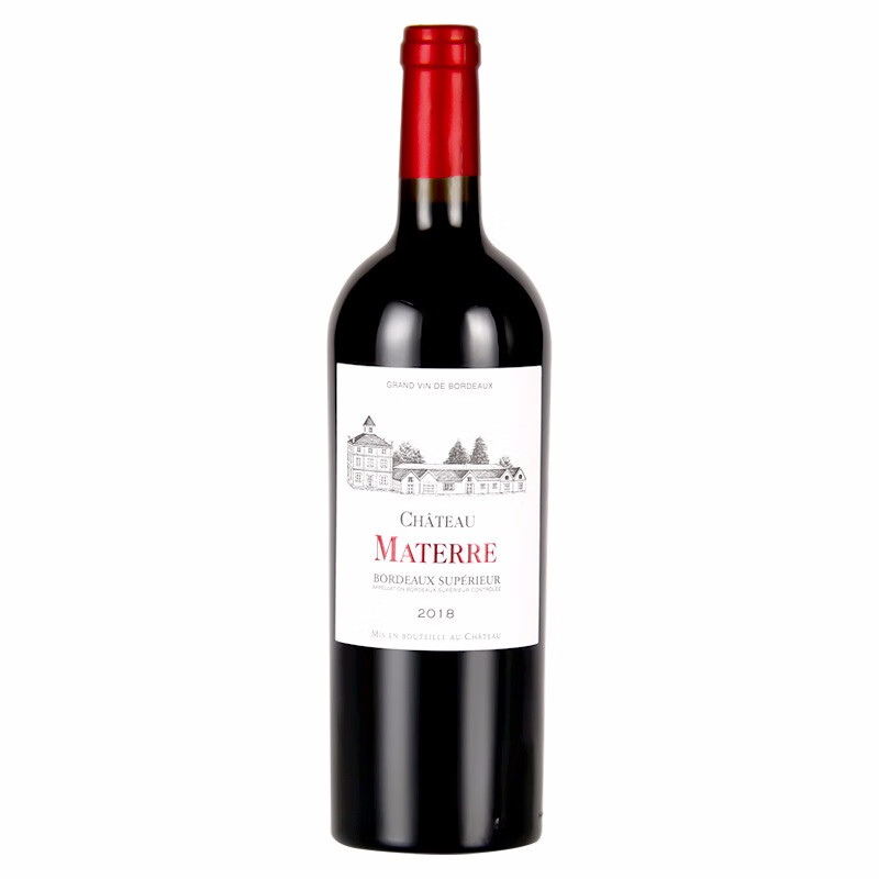 法国原瓶进口 法国红酒 波尔多法定产区 干红葡萄酒 迈特尔庄园干红（2018）单瓶装750mL