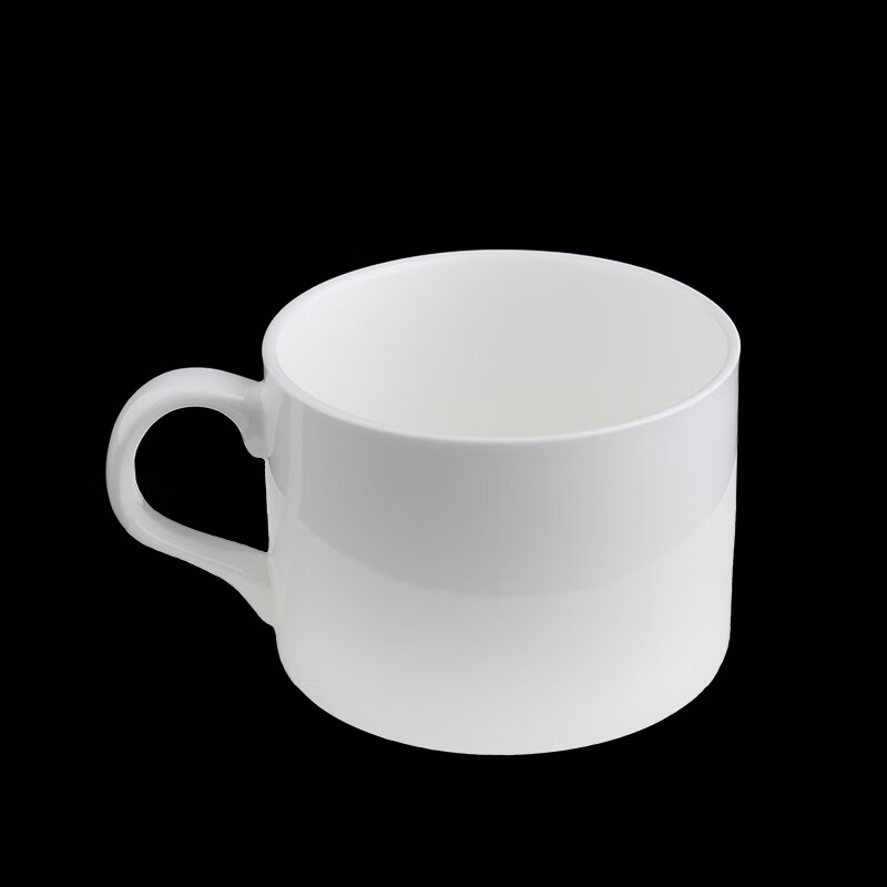 錦鳯锦凤骨瓷咖啡杯碟景德镇欧式简约咖啡套具矮 咖啡杯一杯一碟1勺 纯白澳式单杯