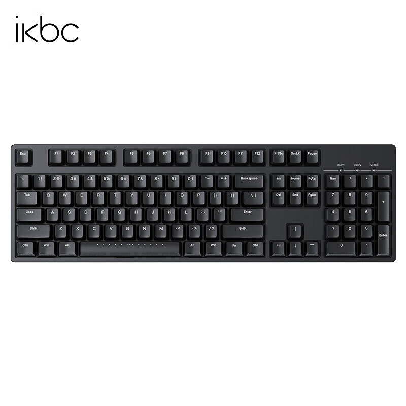 ikbc蓝牙键盘机械键盘无线键盘C87C104樱桃键盘办公键盘cherry轴樱桃机械键盘自营pbt C104有线104键 茶轴