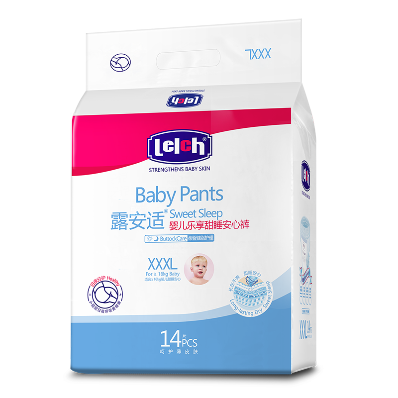 ���ڲ�����¶���ʣ�Lelch��΢����ҹ��������XXXL14Ƭ(16kg����) �Ӵ���Ӥ�������� ���Ŀ�