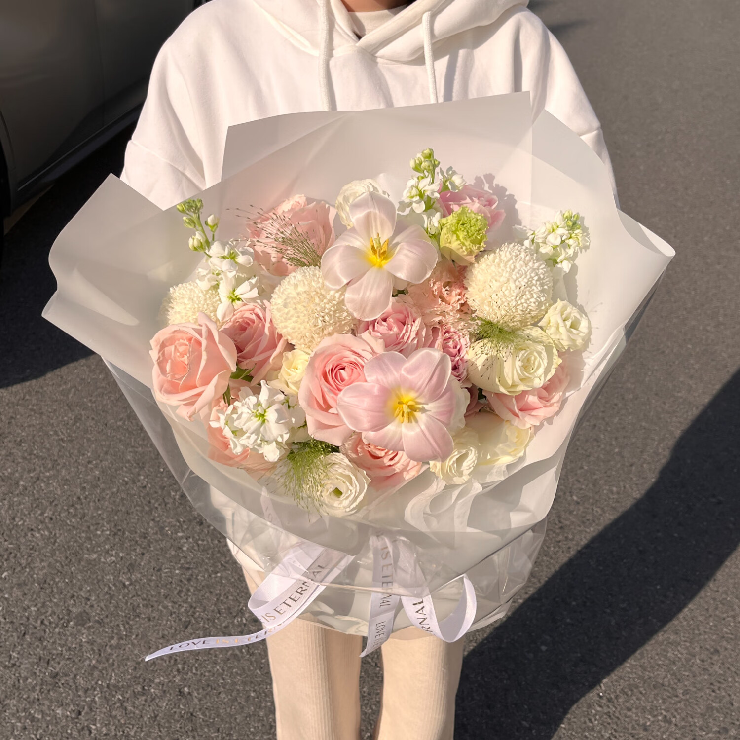 爱在此刻鲜花郁金香花束送老婆闺蜜女友表白生日新年礼物全国花店同城