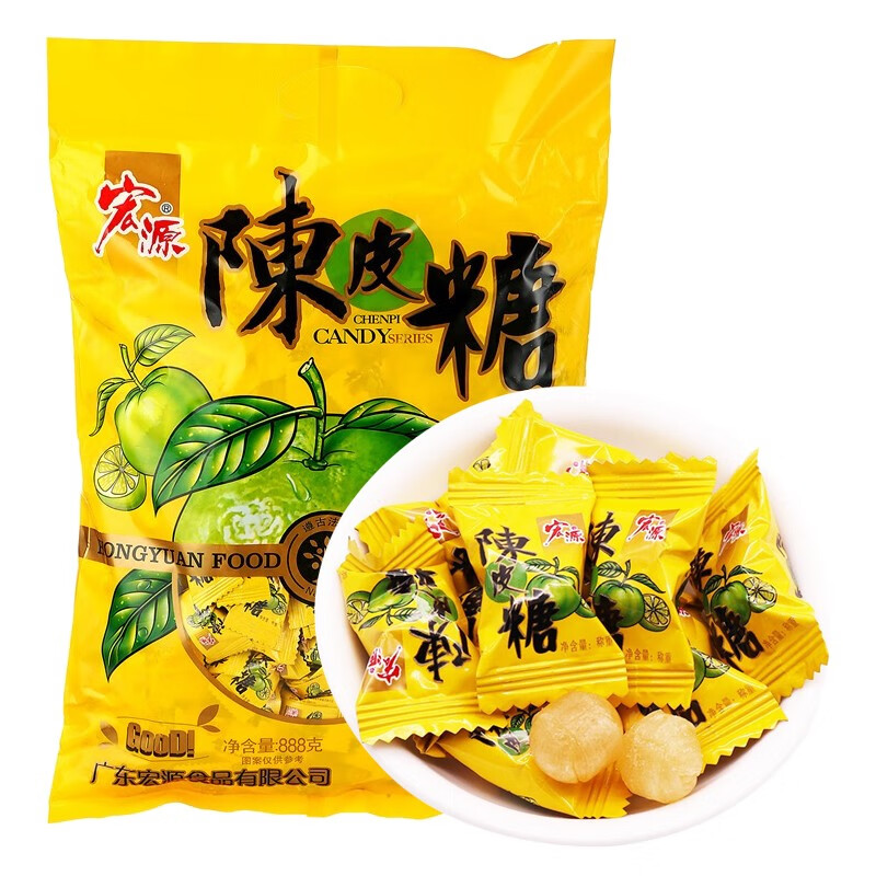 宏源  糖果 陈皮水果硬糖 招待糖 原味 888g/袋（新老包装随机）怎么样,好用不?