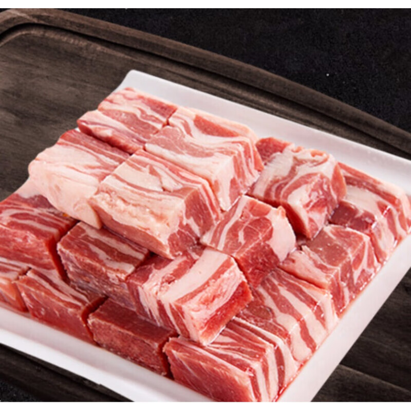 皓谦羊腩肉新鲜切块 宁夏滩羊肉 无骨生羊肉 2斤装