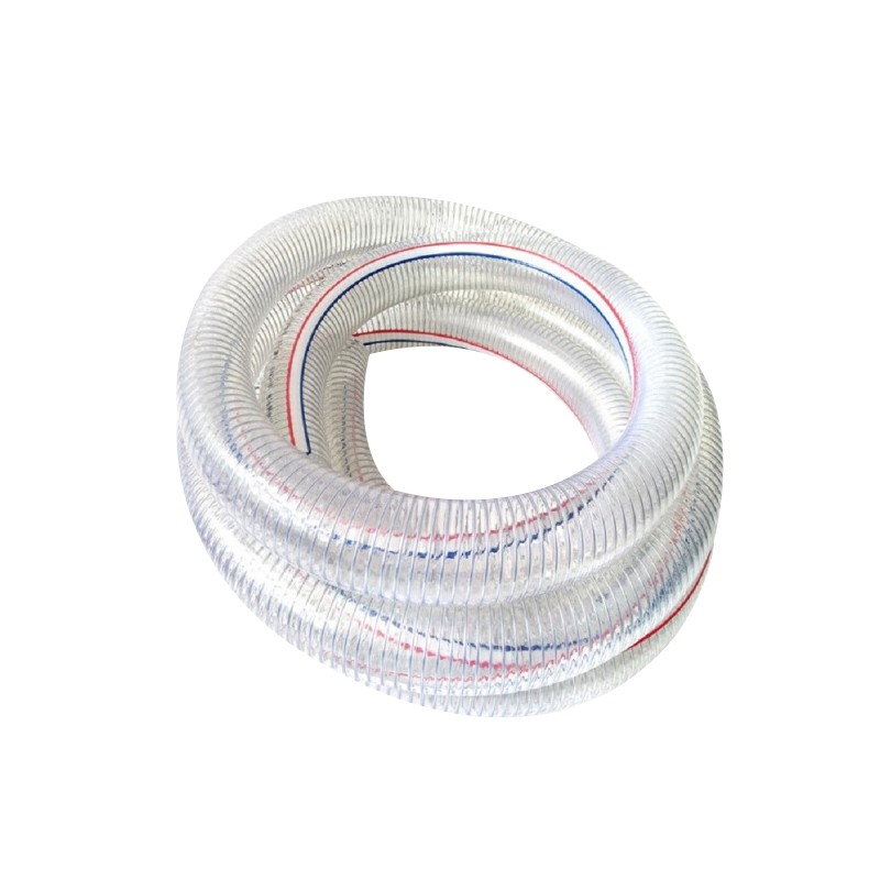 聚远 juyuan  dn20  pvc透明波纹管高强度钢丝软管钢丝缠绕进水管 50