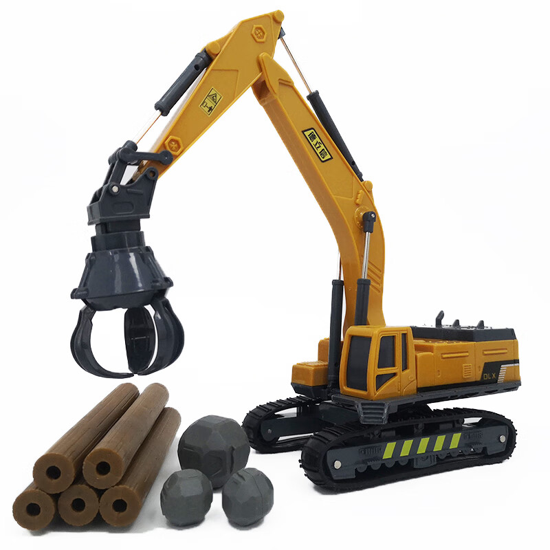 儿童钻地玩具破碎机玩具车钻地机抓木机碎石车修路车男孩工程车模型