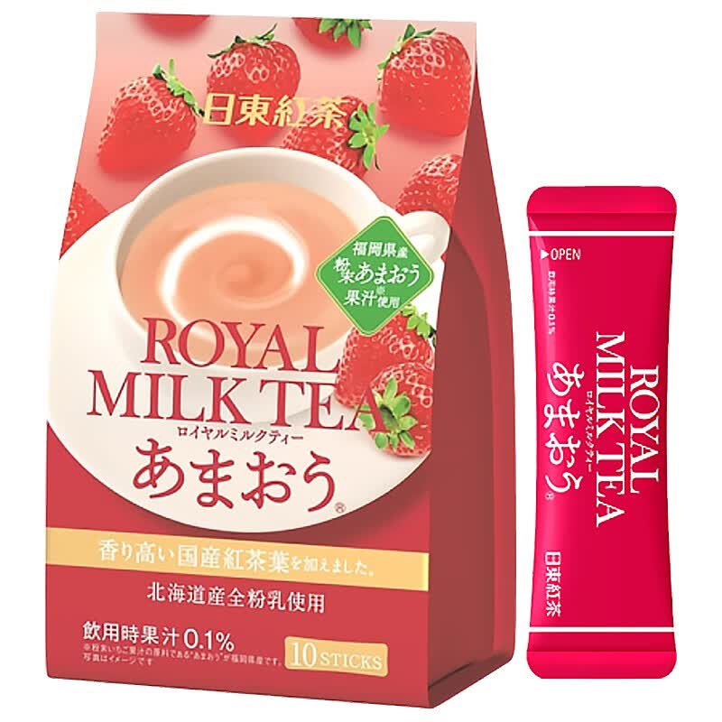 royal milk tea 经典北海道奶茶粉 速溶果汁冲饮 奶茶粉固体饮料 草莓