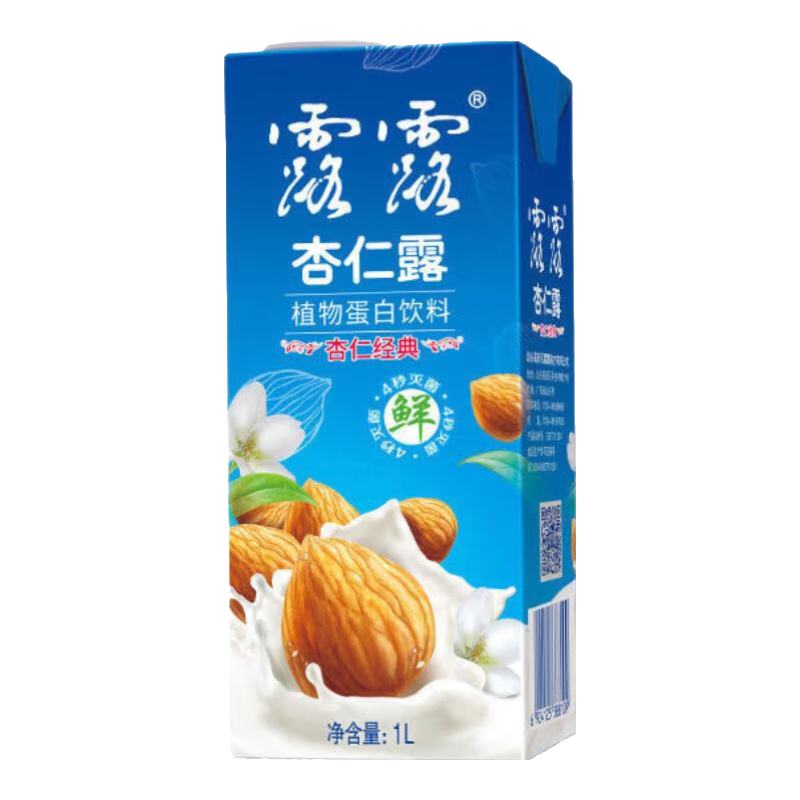 露露杏仁露1L×6利樂包禮盒大瓶飲料裝植物蛋白飲品汕頭露露紙盒 1L*6盒 經(jīng)典大利樂