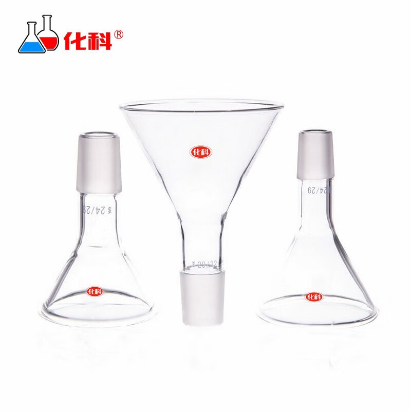 化科 高硼硅标口玻璃加料漏斗 高硼硅标口玻璃加料漏斗 80mm/19#,5只