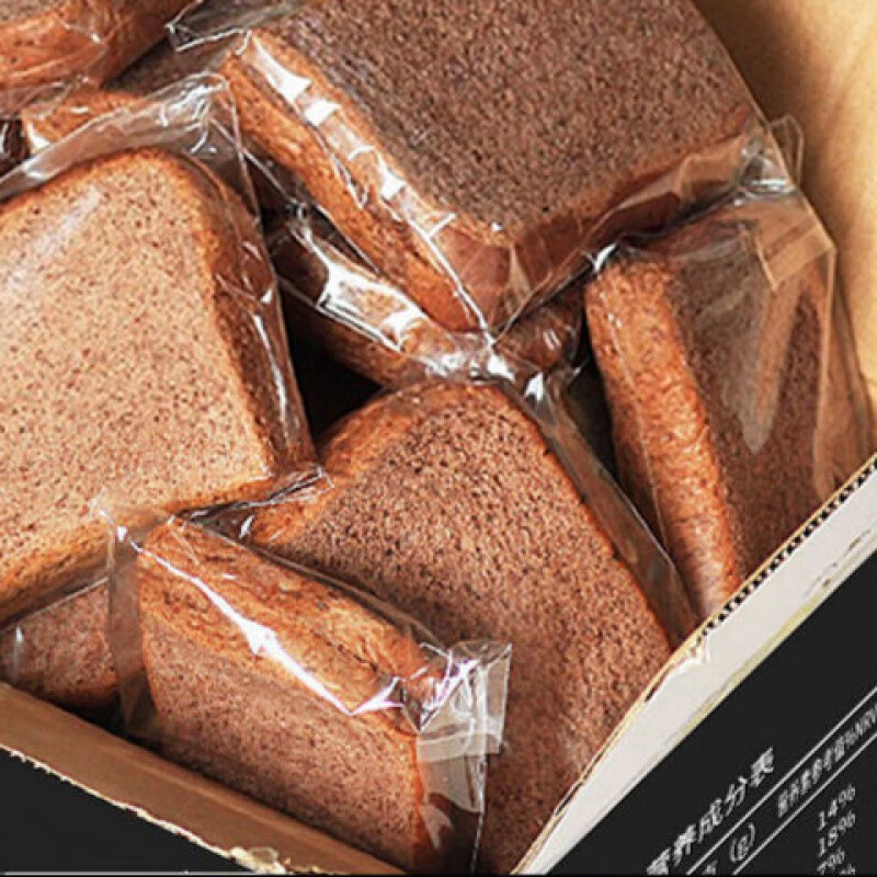 黑麦面包吐司面包片全麦早餐粗粮 4斤整箱约120片