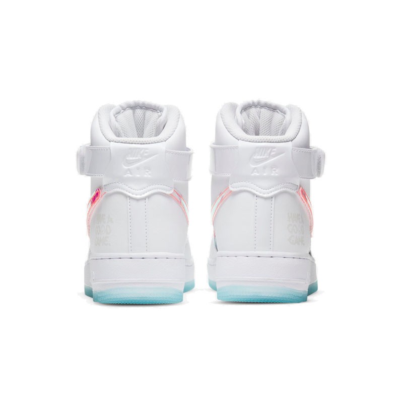 耐克nike air force 1 af1白镭射 电玩像素 高帮空军一号 板鞋 dc2111