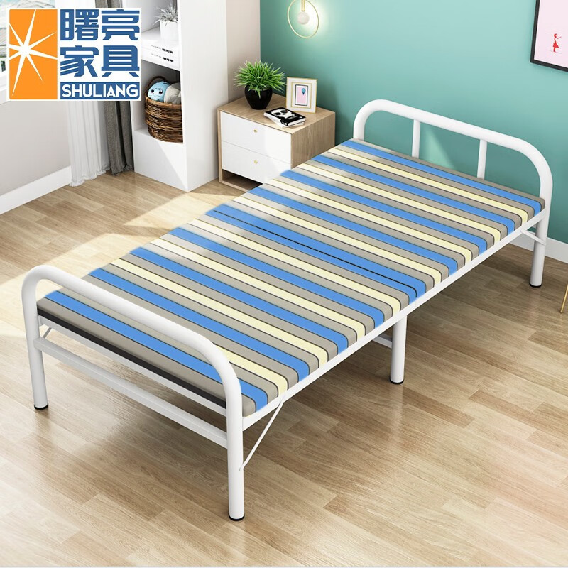 曙亮（SHULIANG）折叠床单人办公室午休午睡神器硬板床32mm钢管铁床家用简易陪护床行军床1米宽