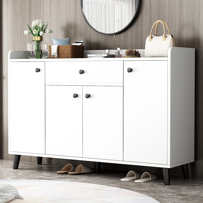 小米石百丰达鞋柜用门口大容量收纳玄关柜收纳阳台储物柜子 [四门一抽