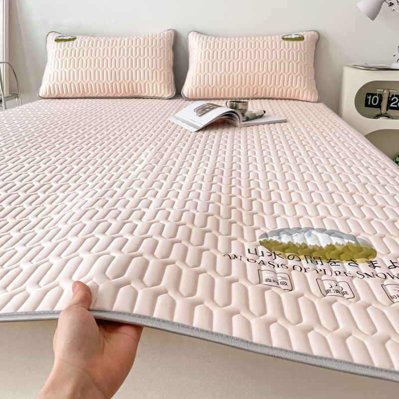 雅鹿夏季乳胶凉席三件套学生宿舍0.