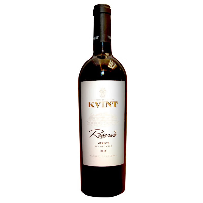 kvint摩尔多瓦原瓶进口红酒克文特珍藏系列干红葡萄酒送礼 梅洛干红 750ml*1瓶