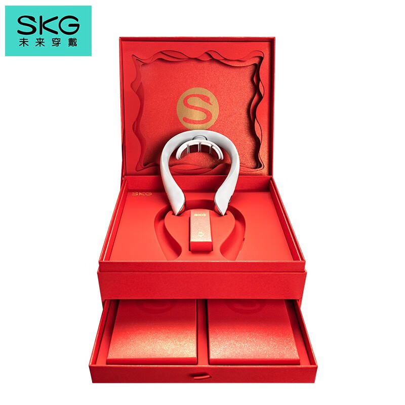 SKG 颈椎按摩器 颈部按摩仪 脖子肩颈护颈仪 颈椎按摩仪 王一博同款 全新K5(礼盒限定版)【礼物】 