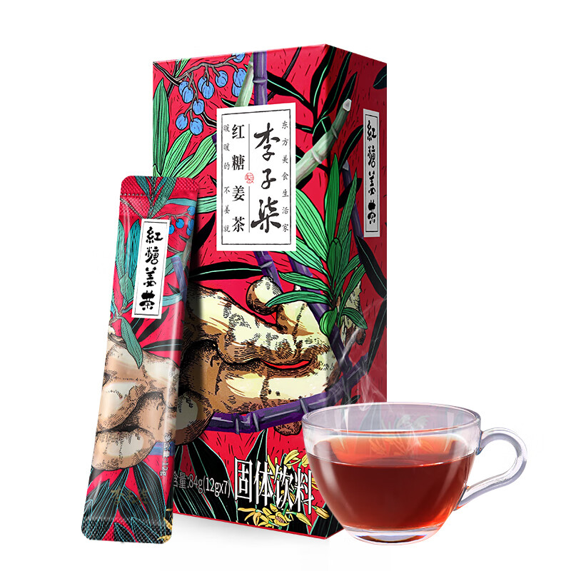 李子柒 红糖姜茶 手工茶 姜茶 冲饮速溶姜汁 84g（12g*7）