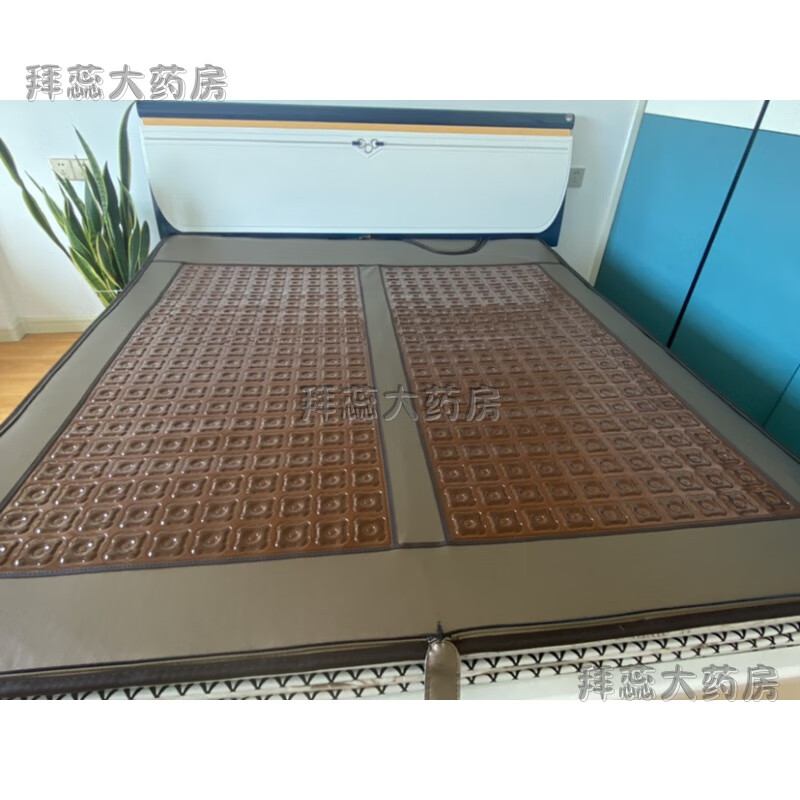 韩国矿石粉汗蒸床垫远红外负离子童元熙理疗汗蒸床垫家用全身 酒红色