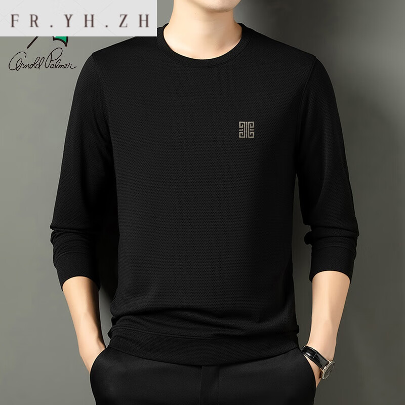 yh.zh花雨伞服饰 新款圆领重磅休闲色长袖卫衣百搭套头男士时尚