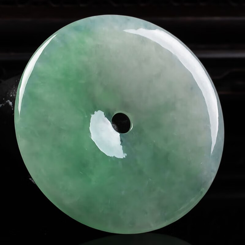 【珠宝严选】晟辉珠宝翡翠冰润 大平安扣 吊坠玉石挂件附证书46.