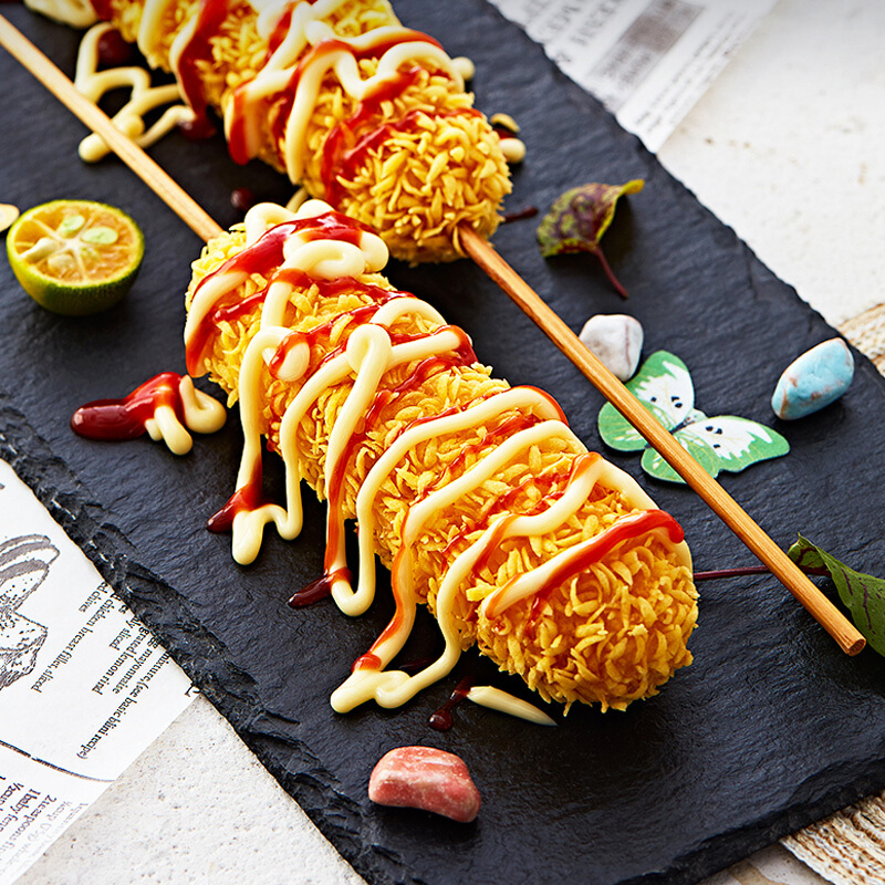 晨臻 大成芝士热狗棒拉丝800g韩式芝士棒拉丝热狗小吃油炸半成品 芝士