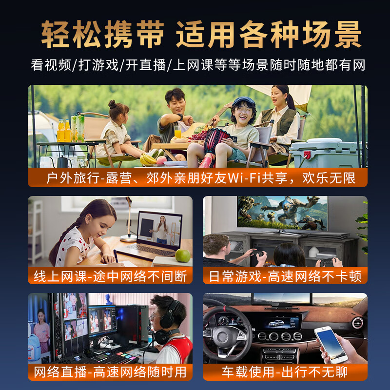 羽浪真5G随身wifi无限流量2025新款5g移动随身wifi千兆双频高速流量便携家庭宽带户外办公直播 高级灰【升级版】5G随身wifi