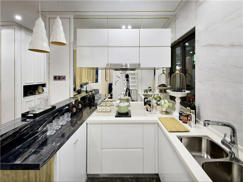 山恋津直播厨房背景布美食带货背景墙直播间3d食品吃播主播装饰 香槟