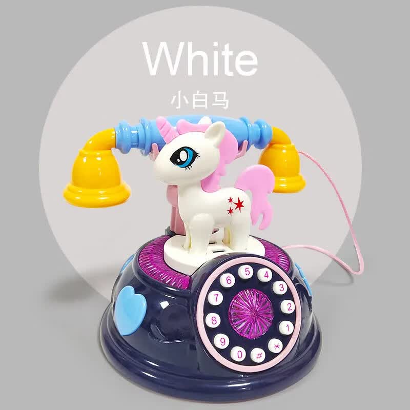 梦不落儿童婴儿卡通座机早教故事机手机仿真电话机音乐玩具女孩