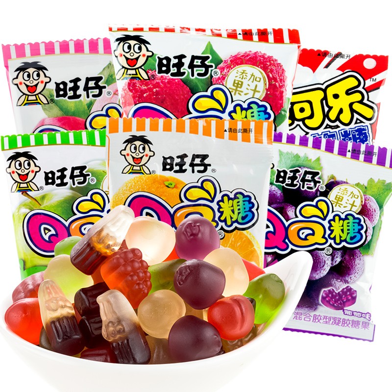 旺旺  QQ糖20包旺旺小零食软糖儿童橡皮糖果网红小吃食品大礼包 经典-多种口味混合20gX20包