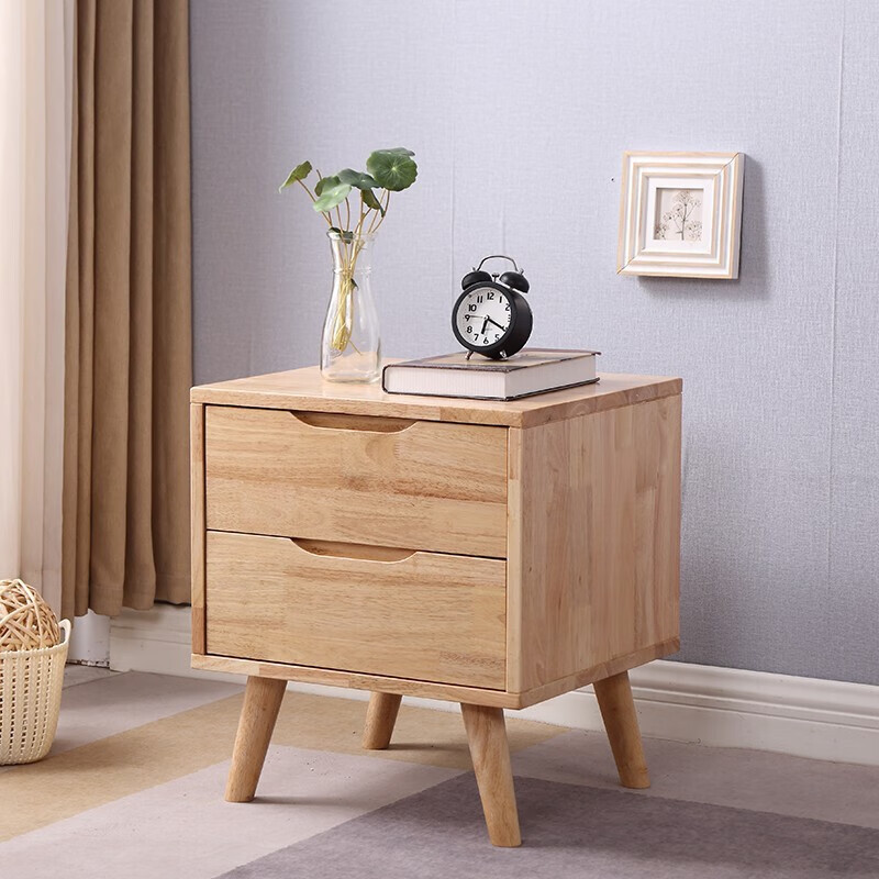 创意简约现代整装小型卧室床边柜储物柜子 a款(机器人) 浅色(原木色)