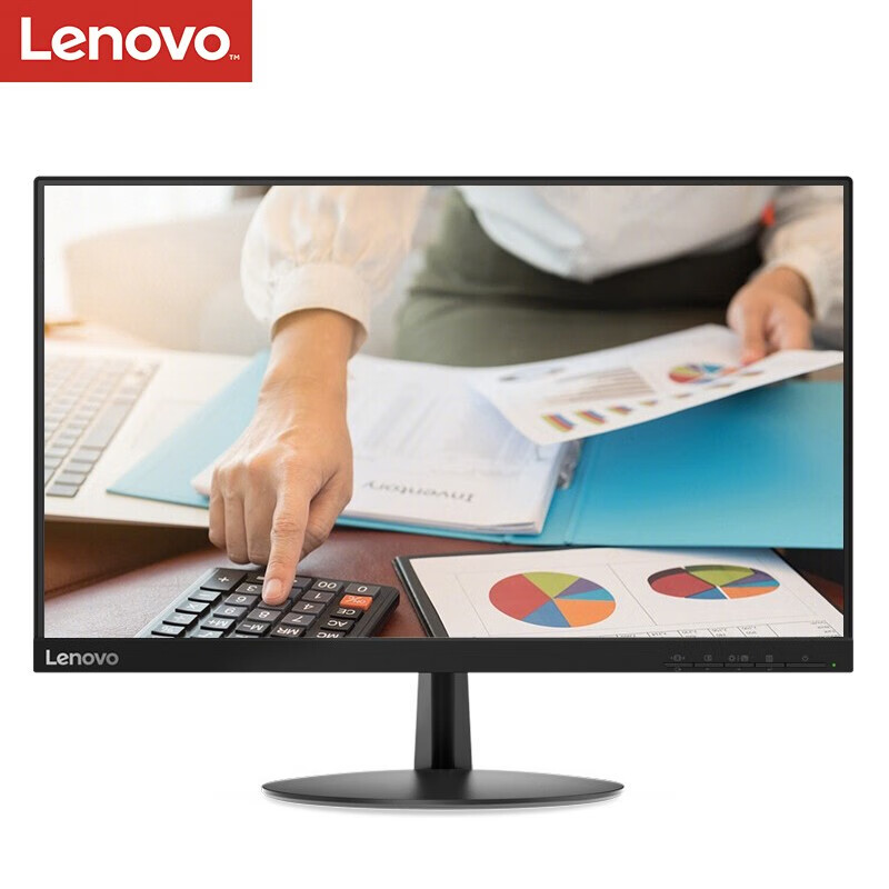 联想（Lenovo）23.8英寸 微边框 广视角 低蓝光不闪屏 可壁挂 电脑液晶显示器L24e-20