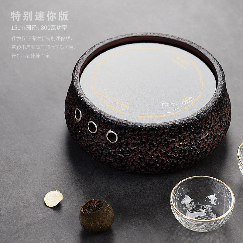煮茶器电陶茶炉日本南部铸铁壶玻璃茶壶陶壶铜壶 老岩泥沧海烂石迷你