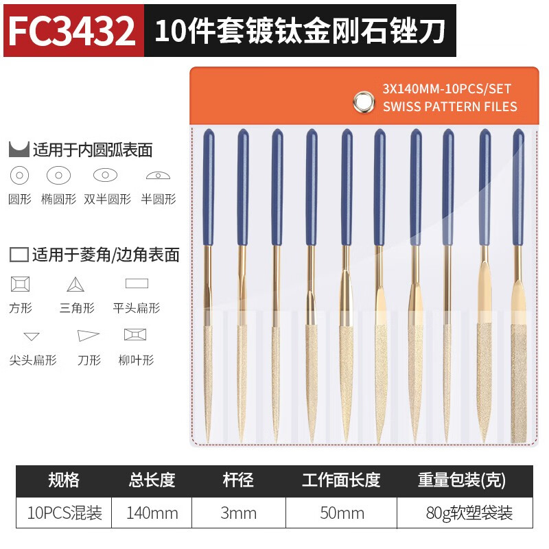 �����������ѽ��ʯﱵ����δ�ĥԲ�α����Ҷ����3*140mm���װFC3432 16.07Ԫ(������)