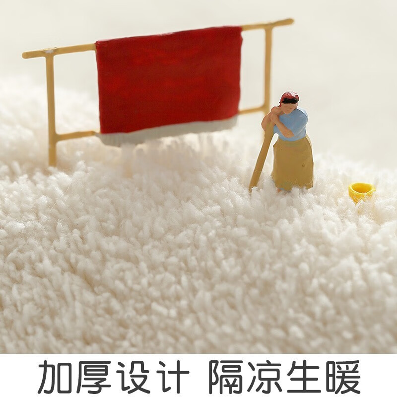 大江羊羔绒长条地毯卧室床边毯防滑隔凉脚毯舒适飘窗垫毯 云尚 80*160cm