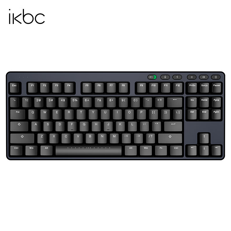 ikbc S200无线键盘机械键盘无线笔记本键盘87键蓝牙键盘粉色机械键盘自营办公矮轴PBT可选 S200黑色2.4G+蓝牙双模87键红轴