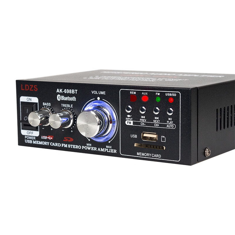 ldzs 220v大功率迷你小型蓝牙功放机家用多功能sd插卡u盘hifi车载功放