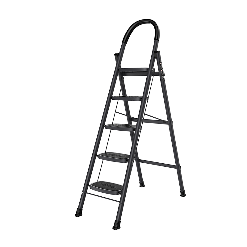 DuPont杜邦218年历史世界500强人字梯家用梯折叠梯子多功能登高梯扶梯楼梯爬步梯伸缩梯 五步黑曜梯【加厚升级踏板】