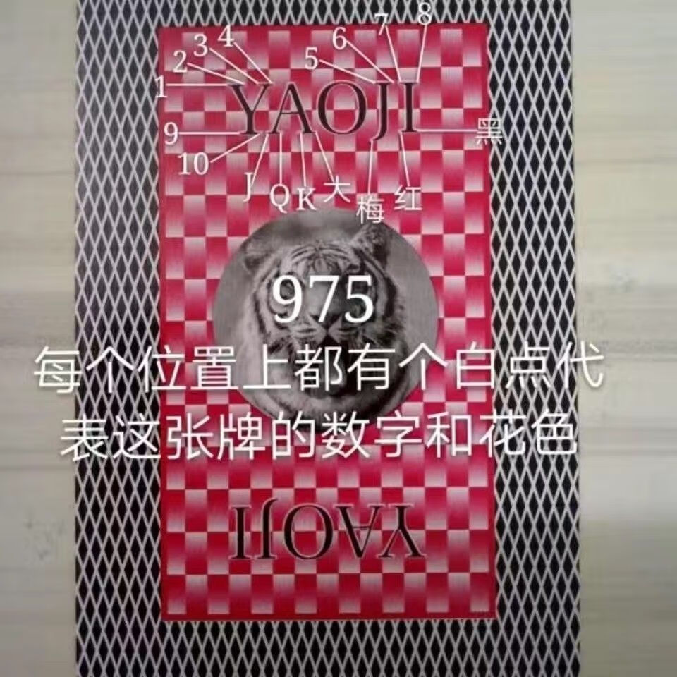 姚记魔术扑克 背面认牌正点牌德州炸金花975肉眼识别密码牌表演道具