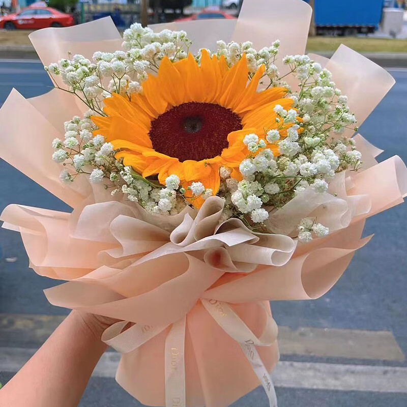 花艺湾38妇女节礼物鲜花同城配送单支小花束向日葵玫瑰郁金香康乃馨