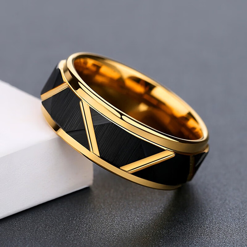 peifeite 戒指男潮流食指戒男士单身时尚男戒嘻哈尾戒定制指环刻字