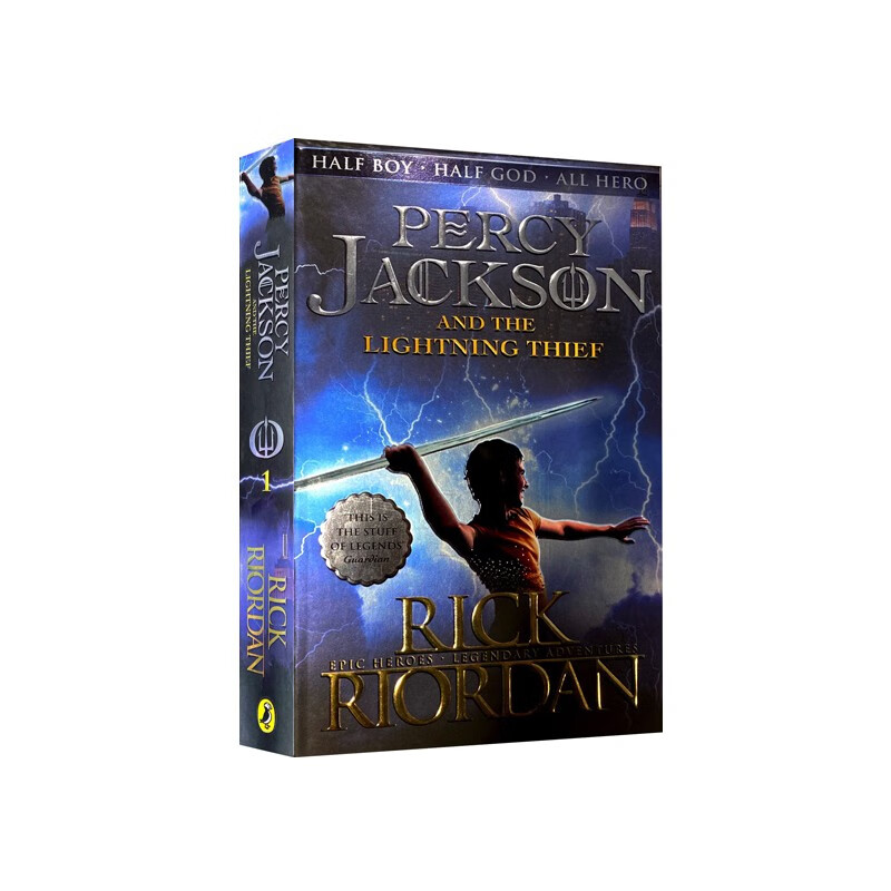 英文原版 Percy Jackson and the Lightning Thief book 1 波西杰克逊与神火之盗 希腊神话冒险 学生英语课外阅读小说读物 绿山墙图书