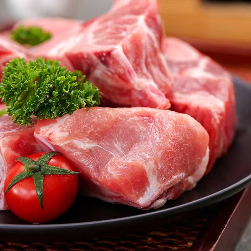 龙大肉食 猪汤骨1kg 出口日本级 免切猪尾骨猪髋骨